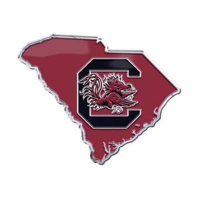 Fan Mats  LLC South Carolina Gamecocks Embossed State Emblem Red