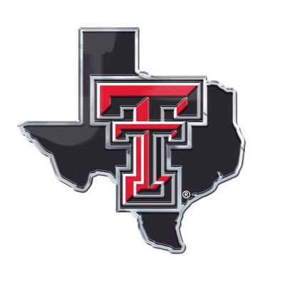 Fan Mats  LLC Texas Tech Red Raiders Embossed State Emblem Red