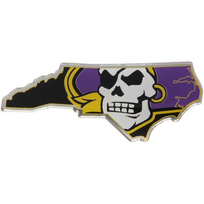 Fan Mats  LLC East Carolina Pirates Embossed State Emblem Purple, Yellow & Black