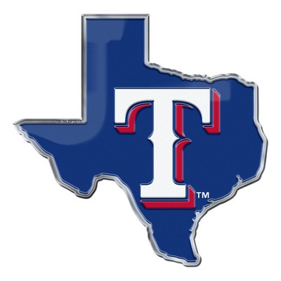 Fan Mats  LLC Texas Rangers Embossed State Emblem Blue, Red