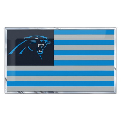 Fan Mats  LLC Carolina Panthers Embossed State Flag Emblem Blue, Black & Gray