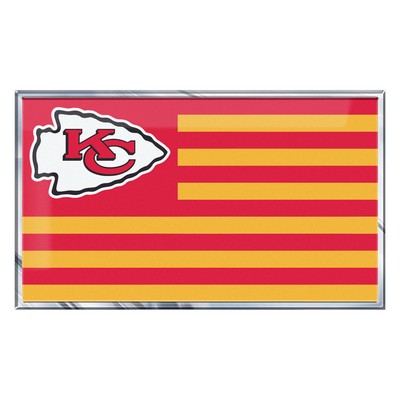 Fan Mats  LLC Kansas City Chiefs Embossed State Flag Emblem Red & Yellow