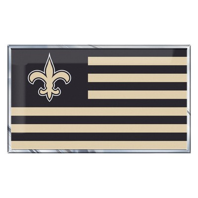 Fan Mats  LLC New Orleans Saints Embossed State Flag Emblem Gold & Black