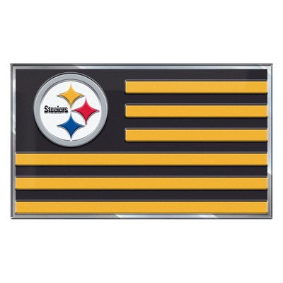 Fan Mats  LLC Pittsburgh Steelers Embossed State Flag Emblem Multi Color