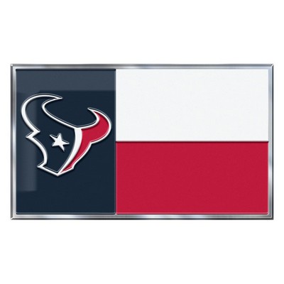 Fan Mats  LLC Houston Texans Embossed State Flag Emblem Blue, Red