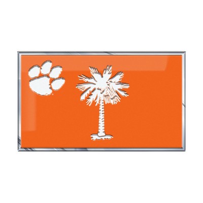 Fan Mats  LLC Clemson Tigers Embossed State Flag Emblem Orange