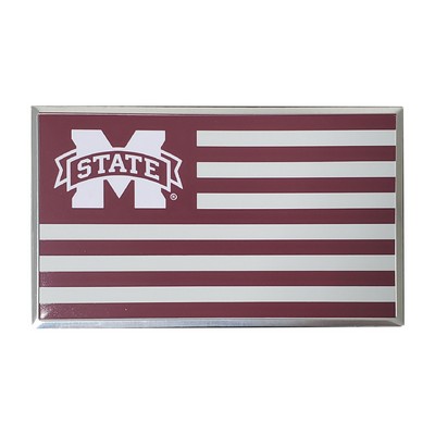 Fan Mats  LLC Mississippi State Bulldogs Embossed State Flag Emblem Maroon