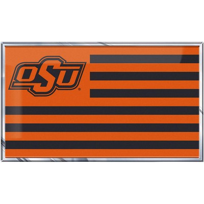 Fan Mats  LLC Oklahoma State Cowboys Embossed State Flag Emblem Orange & Black