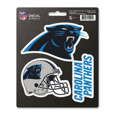 Fan Mats  LLC Carolina Panthers Decal 3-pk Blue