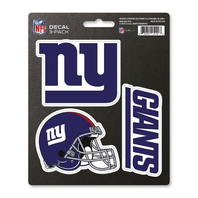 Fan Mats  LLC New York Giants Decal 3-pk Blue