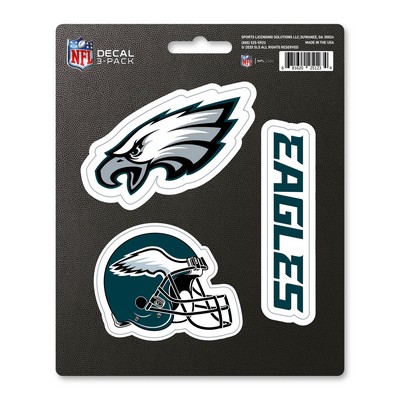 Fan Mats  LLC Philadelphia Eagles Decal 3-pk Green