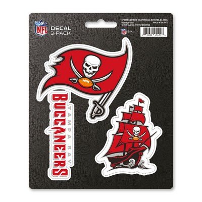 Fan Mats  LLC Tampa Bay Buccaneers Decal 3-pk Red