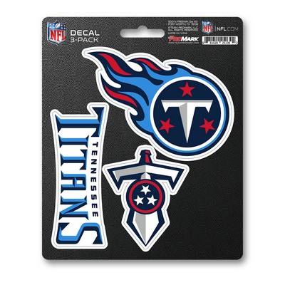 Fan Mats  LLC Tennessee Titans Decal 3-pk Blue, Red