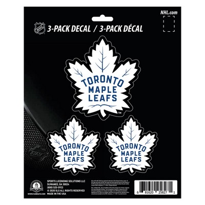 Fan Mats  LLC Toronto Maple Leafs Decal 3-pk Royal