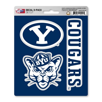 Fan Mats  LLC BYU Cougars Decal 3-pk Blue