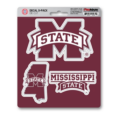 Fan Mats  LLC Mississippi State Bulldogs Decal 3-pk Maroon