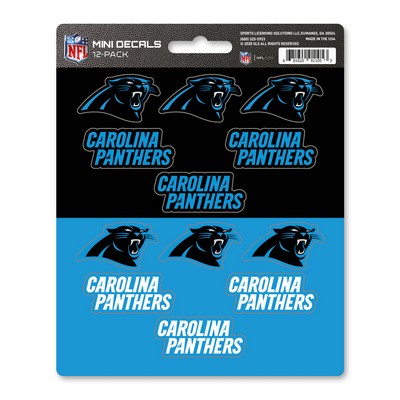 Fan Mats  LLC Carolina Panthers Mini Decal 12-pk Blue