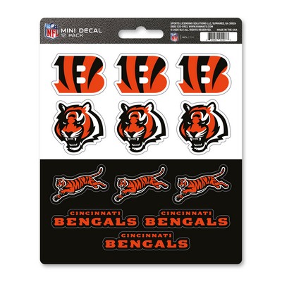 Fan Mats  LLC Cincinnati Bengals Mini Decal 12-pk Orange