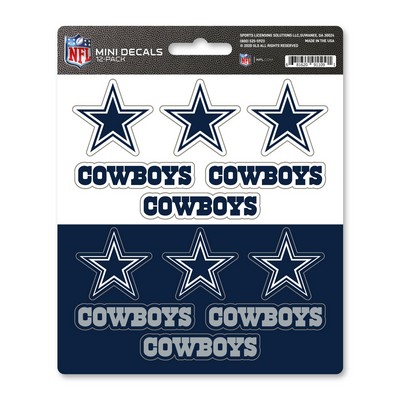 Fan Mats  LLC Dallas Cowboys Mini Decal 12-pk Navy