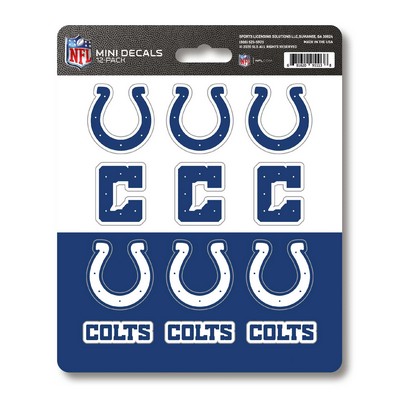 Fan Mats  LLC Indianapolis Colts Mini Decal 12-pk Blue