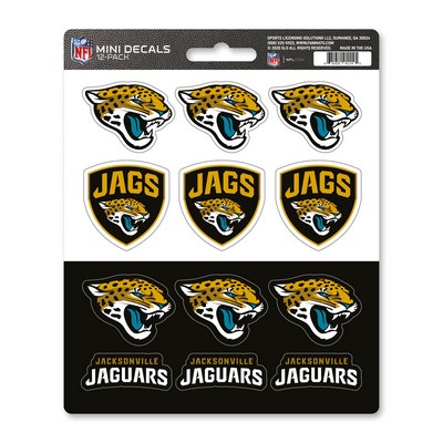 Fan Mats  LLC Jacksonville Jaguars Mini Decal 12-pk White