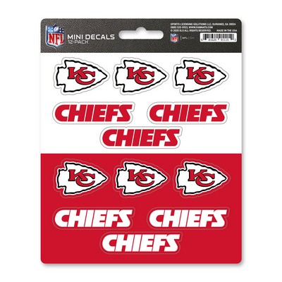 Fan Mats  LLC Kansas City Chiefs Mini Decal 12-pk Red