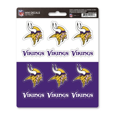 Fan Mats  LLC Minnesota Vikings Mini Decal 12-pk Purple