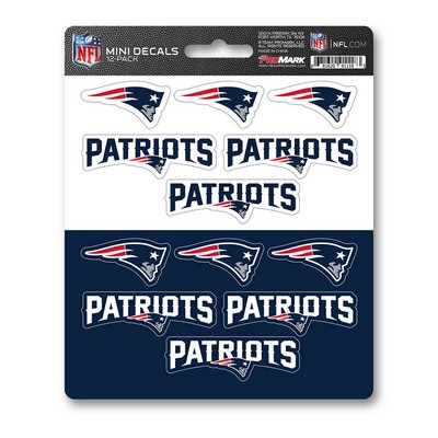 Fan Mats  LLC New England Patriots Mini Decal 12-pk Blue, Red