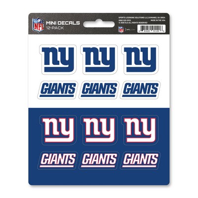 Fan Mats  LLC New York Giants Mini Decal 12-pk Blue