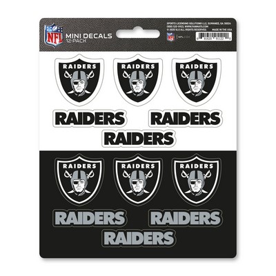 Fan Mats  LLC Las Vegas Raiders Mini Decal 12-pk Black