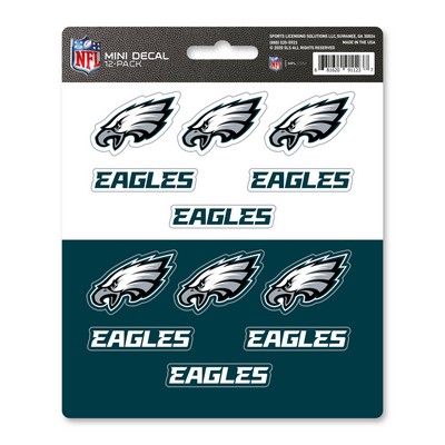 Fan Mats  LLC Philadelphia Eagles Mini Decal 12-pk Green