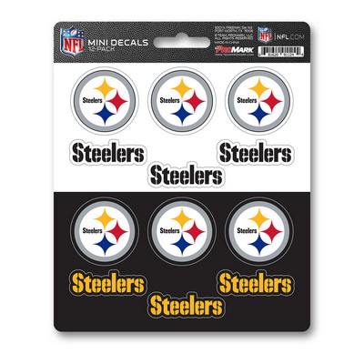 Fan Mats  LLC Pittsburgh Steelers Mini Decal 12-pk Multi Color