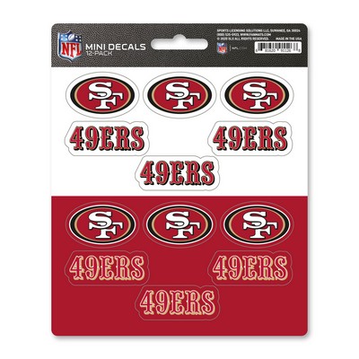 Fan Mats  LLC San Francisco 49ers Mini Decal 12-pk Red