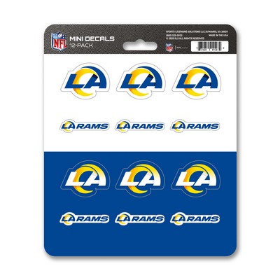 Fan Mats  LLC Los Angeles Rams Mini Decal 12-pk Blue