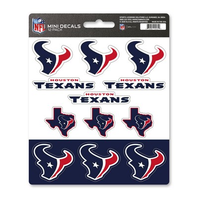 Fan Mats  LLC Houston Texans Mini Decal 12-pk White