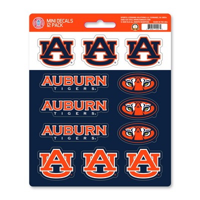 Fan Mats  LLC Auburn Tigers Mini Decal 12-pk Navy