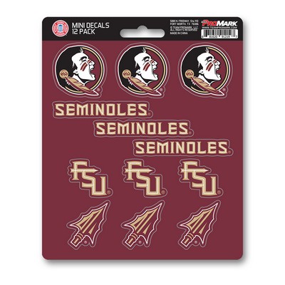 Fan Mats  LLC Florida State Seminoles Mini Decal 12-pk Garnet