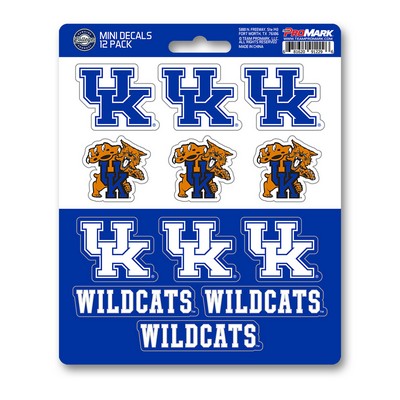 Fan Mats  LLC Kentucky Wildcats Mini Decal 12-pk Blue