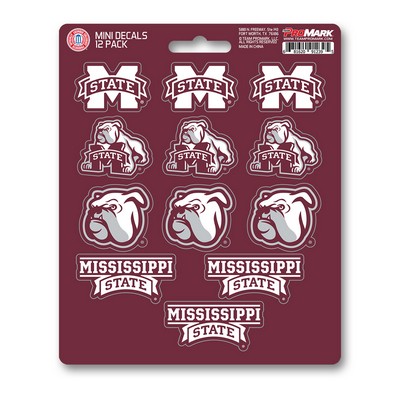 Fan Mats  LLC Mississippi State Bulldogs Mini Decal 12-pk Maroon