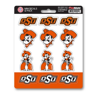 Fan Mats  LLC Oklahoma State Cowboys Mini Decal 12-pk Orange & Black