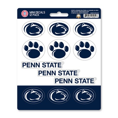 Fan Mats  LLC Penn State Nittany Lions Mini Decal 12-pk White