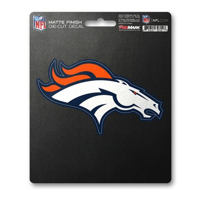 Fan Mats  LLC Denver Broncos Matte Decal Orange, Blue