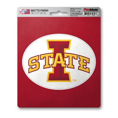 Fan Mats  LLC Iowa State Cyclones Matte Decal Red & Yellow