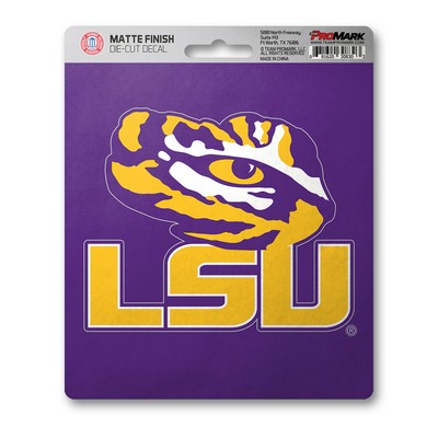 Fan Mats  LLC LSU Tigers Matte Decal Purple & Yellow