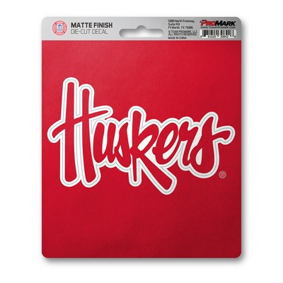 Fan Mats  LLC Nebraska Cornhuskers Matte Decal Red