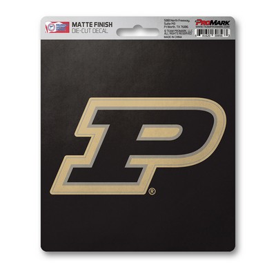 Fan Mats  LLC Purdue Boilermakers Matte Decal Black & Gold