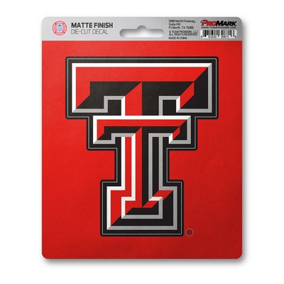 Fan Mats  LLC Texas Tech Red Raiders Matte Decal Red & Black