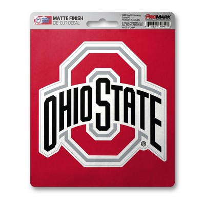 Fan Mats  LLC Ohio State Buckeyes Matte Decal Red & Black