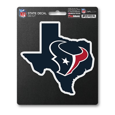 Fan Mats  LLC Houston Texans State Shape Decal Blue & Red