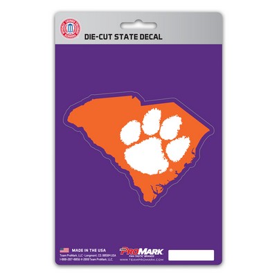 Fan Mats  LLC Clemson Tigers State Shape Decal Orange